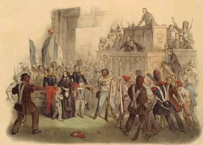 The Masses at the Chamber of Deputies, 24th February 1848 by French School